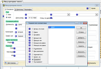 окно критериев поиска